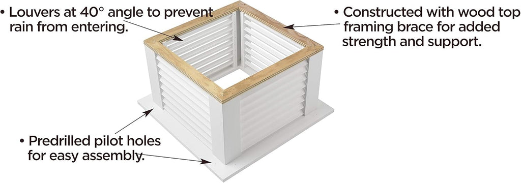 Good Directions 2126CV Coventry Vinyl Cupola, 26" square x 35" high, White