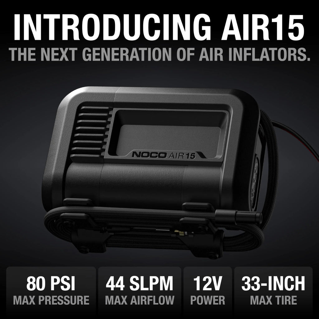 UltraFast 15A Tire Inflator, 12V Portable Air Compressor Pump, Rated at 80 PSI, Inflates Tires from 0-40 PSI in 2.9 Minutes with a Digital Gauge, Smart Pressure and Auto-Shutoff