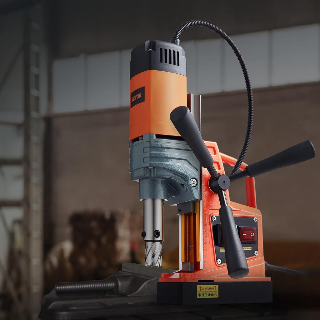 Mag Drill Press, 1550W 2" Boring Diameter, 2922lbf Power Magnetic Drill, 500 PRM, 10-Speed, Electric Drilling Machine for Metal Surface, Industrial and Home Improvement