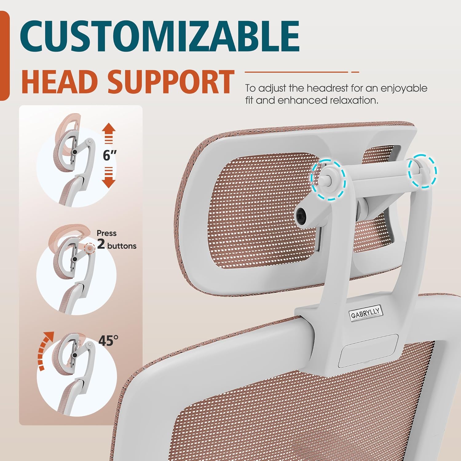 GABRYLLY Ergonomic Office Chair, High Back Home Desk Chair with Headrest, Flip-Up Arms, 90-120° Tilt Lock and Wide Cushion, Big and Tall Mesh Chairs for Man Woman, Black Task Chair