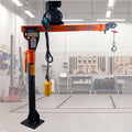 1100lb Folding Dismountable Household Hoist Truck Crane with Electric Hoist (110V) �� 880lb Pulling Force, Jib Cranes for Factory, Warehouse, Construction