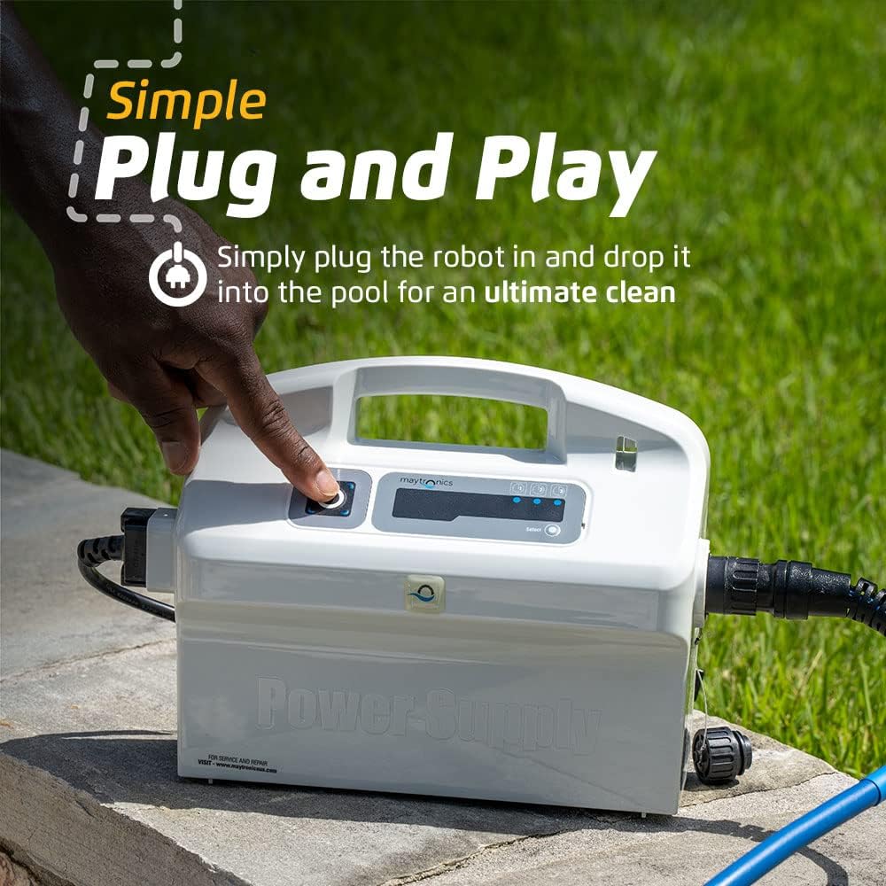 Dolphin Nautilus CC Plus Wi-Fi Automatic Robotic Pool Vacuum Cleaner, Always Cleaning, Never Charging, with Wall Climbing Scrubber Brush, Ideal for In-Ground Pools up to 50 FT in Length