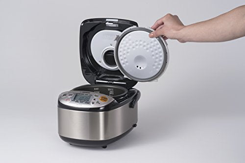 Zojirushi Rice Cooker & Warmer, 3-Cups, Stainless Black