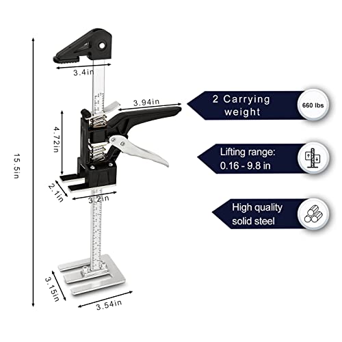 Labor Saving Arm Jack 2 Pack, 15.5 Inch Multifunctional Furniture Lifter Jacks