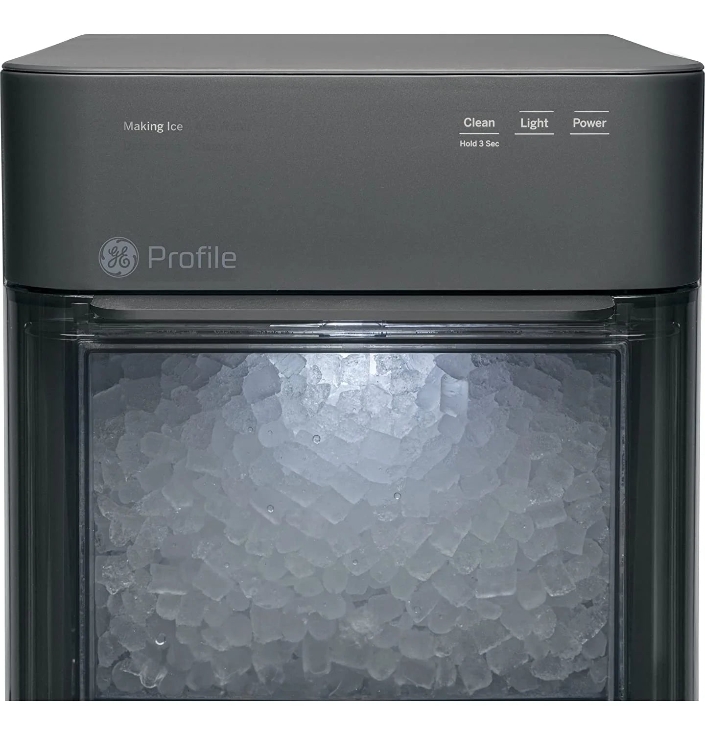 Countertop Nugget Ice Maker | Ice Machine with WiFi Connectivity | Smart Home Kitchen Essentials | Black Stainless