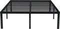 EMODA Queen Bed Frame No Box Spring Needed 18 Inch Heavy Duty Metal Tall Platform Bed Frame